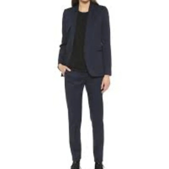 The Kooples Pants - the Kooples Navy Dress Pants Wool Black Contrasting 34